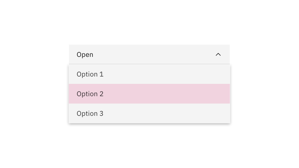 Dropdown menu option click target.